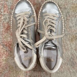 Soft Surroundings Metallic Silver Sneakers